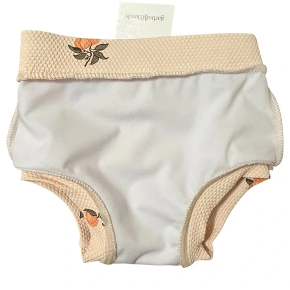 NWT GARBO & FRIENDS Peaches Bloomer Diaper UV Protection size 6-12mo - Picture 3 of 9